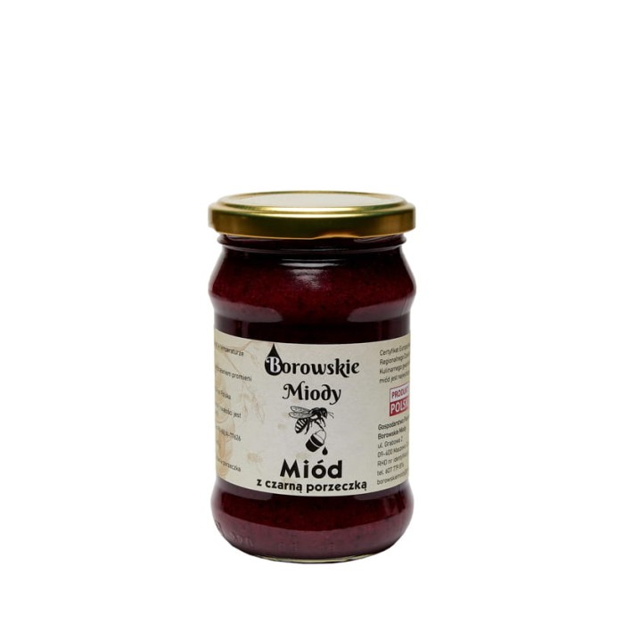 Miód z czarną porzeczką liofilizowaną - Borowskie Miody