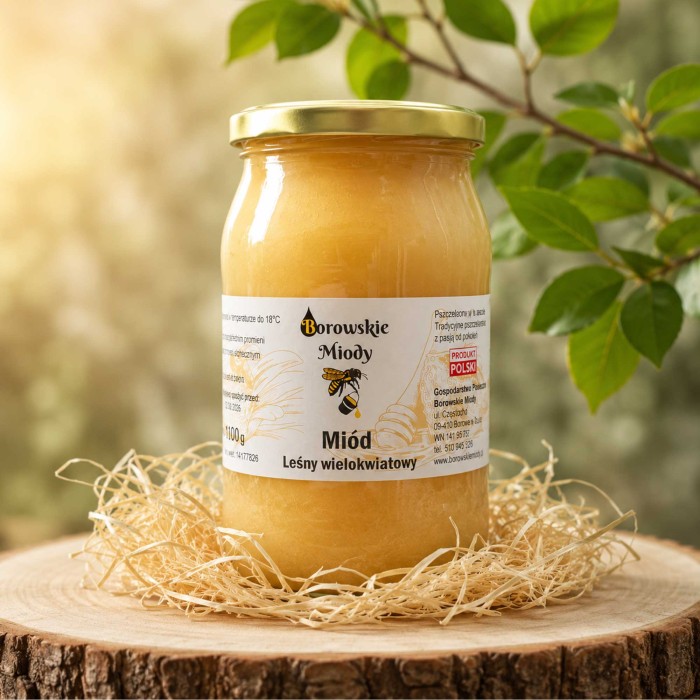 Naturalny miód leśny wielokwiatowy z rodzinnej pasieki Borowskie Miody